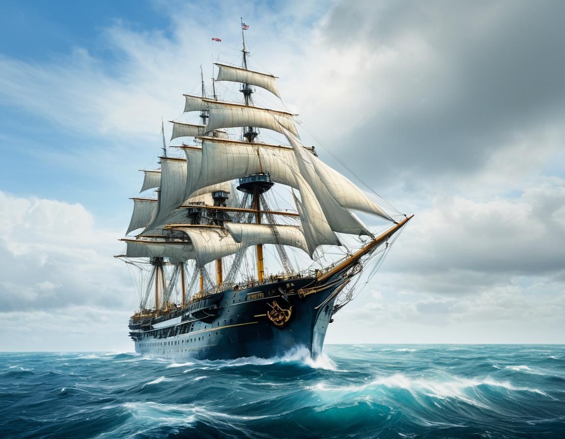 HMS Sovereign of the Seas in Watercolor Art