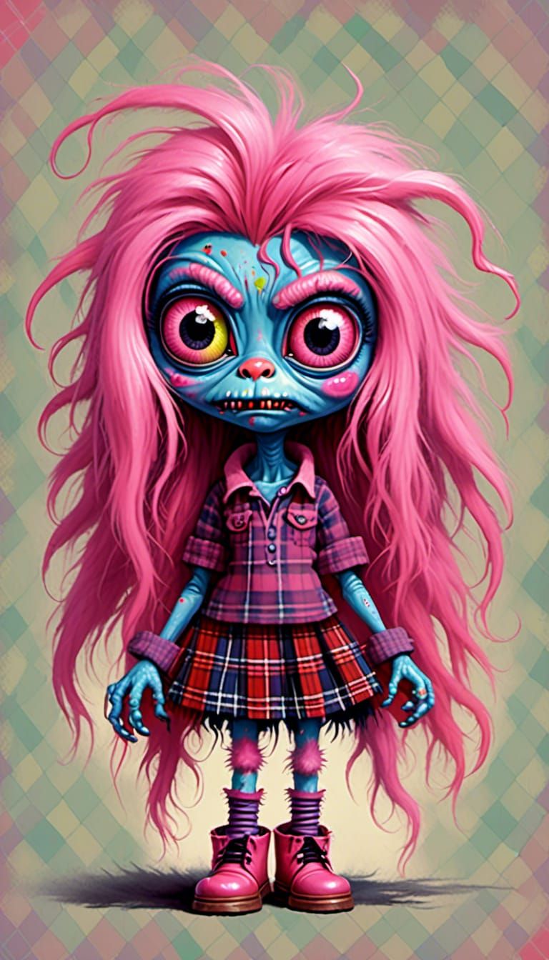 little pink monster girl