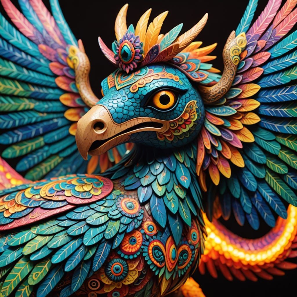 Alebrije: Mythical Creature in Mexican Folk Art Style