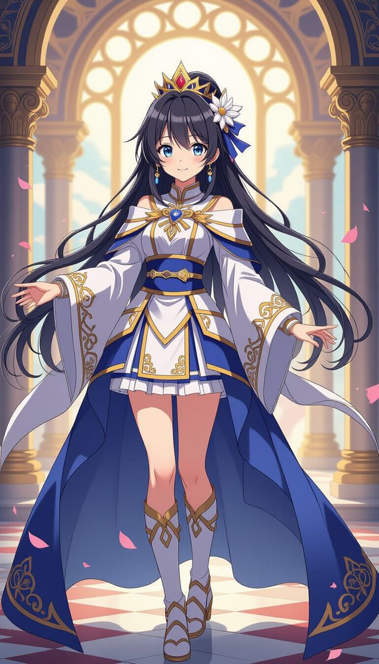 Baldwin IV as Anime Girl in Manga Style