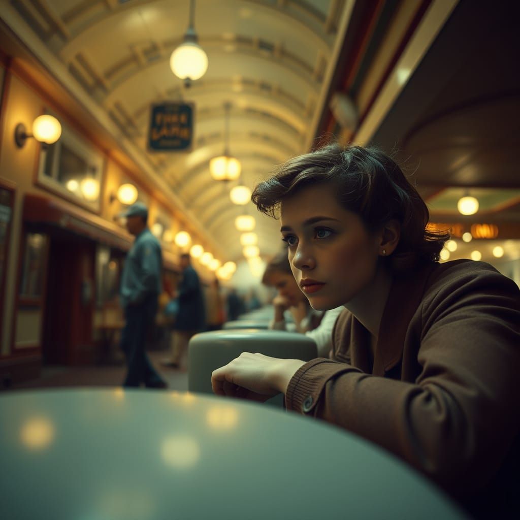 1950s Life Spiral: Infinite Perspective Photo-Realistic Port...