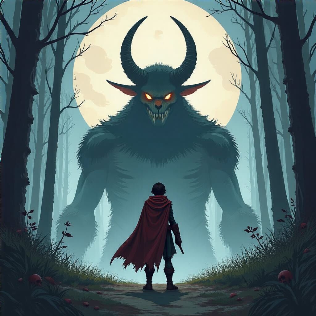 Grimdark Fantasy Landscape by James Gilleard Style