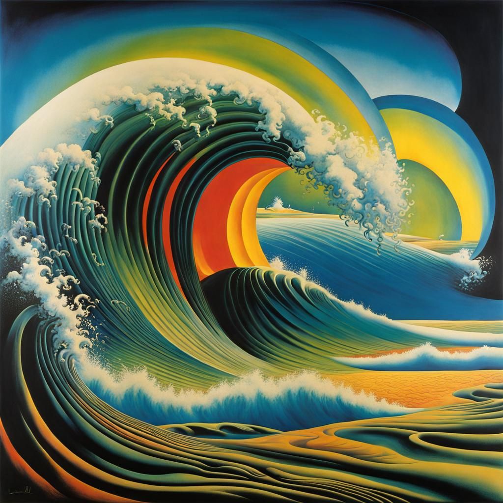 Psychedelic surrealistic Waves