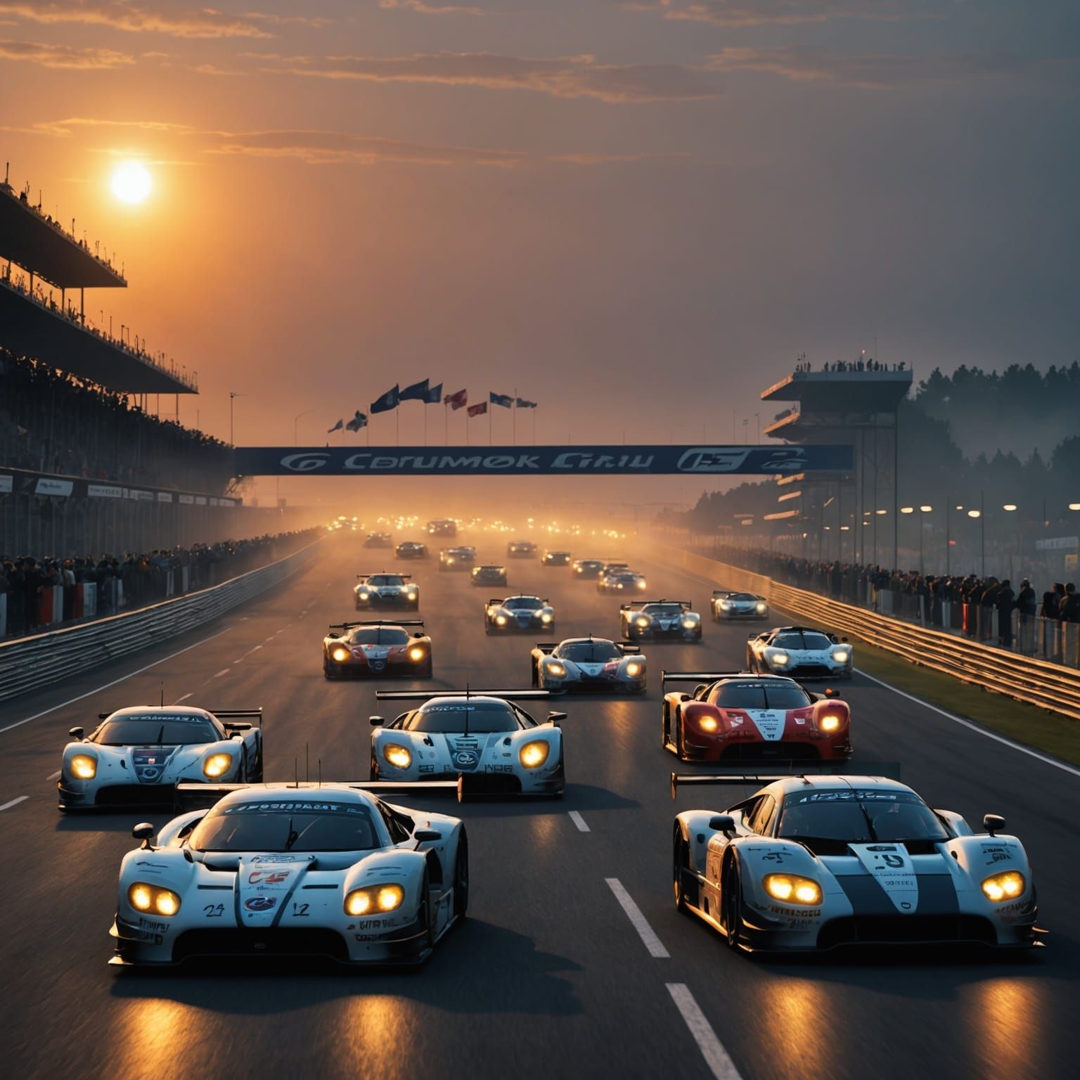 Le Mans Race Cars in Gran Turismo Style