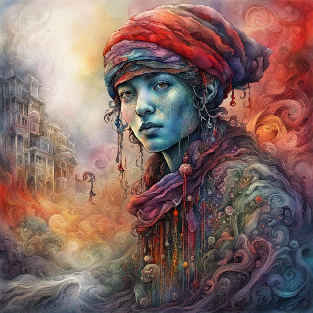 Sacred Brazilian Trickster Revealed in Vibrant Watercolor