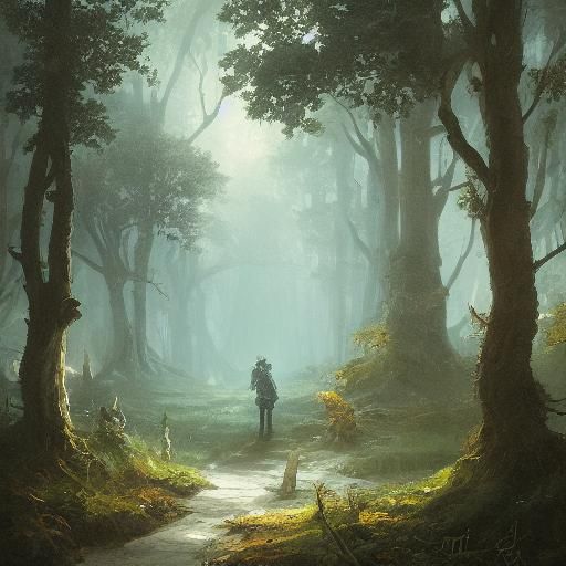 Sinister Fairy Road Inspired by Greg Rutkowski
