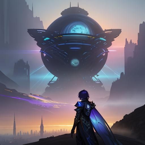 Futuristic Cityscape: Global Unity in Fantasy Art