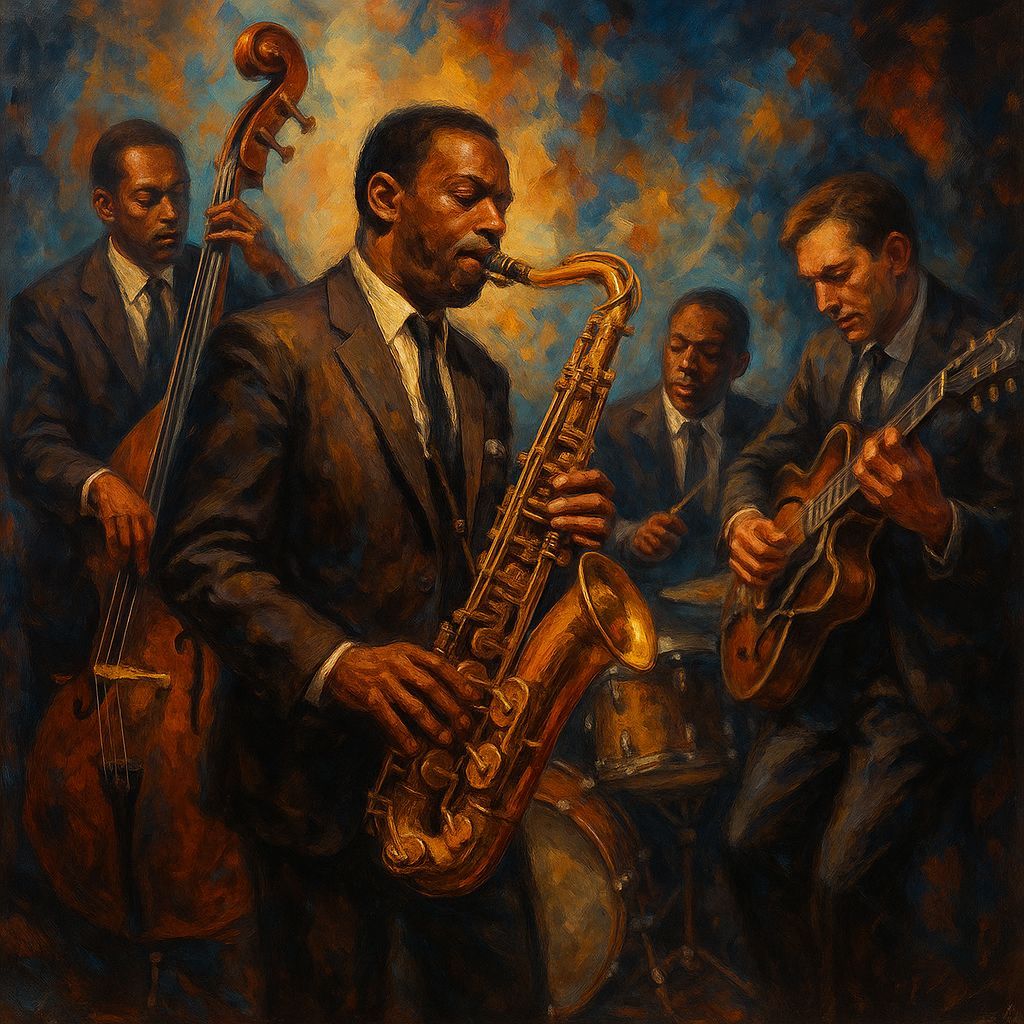 Jazz Musician in Smoky Nightclub