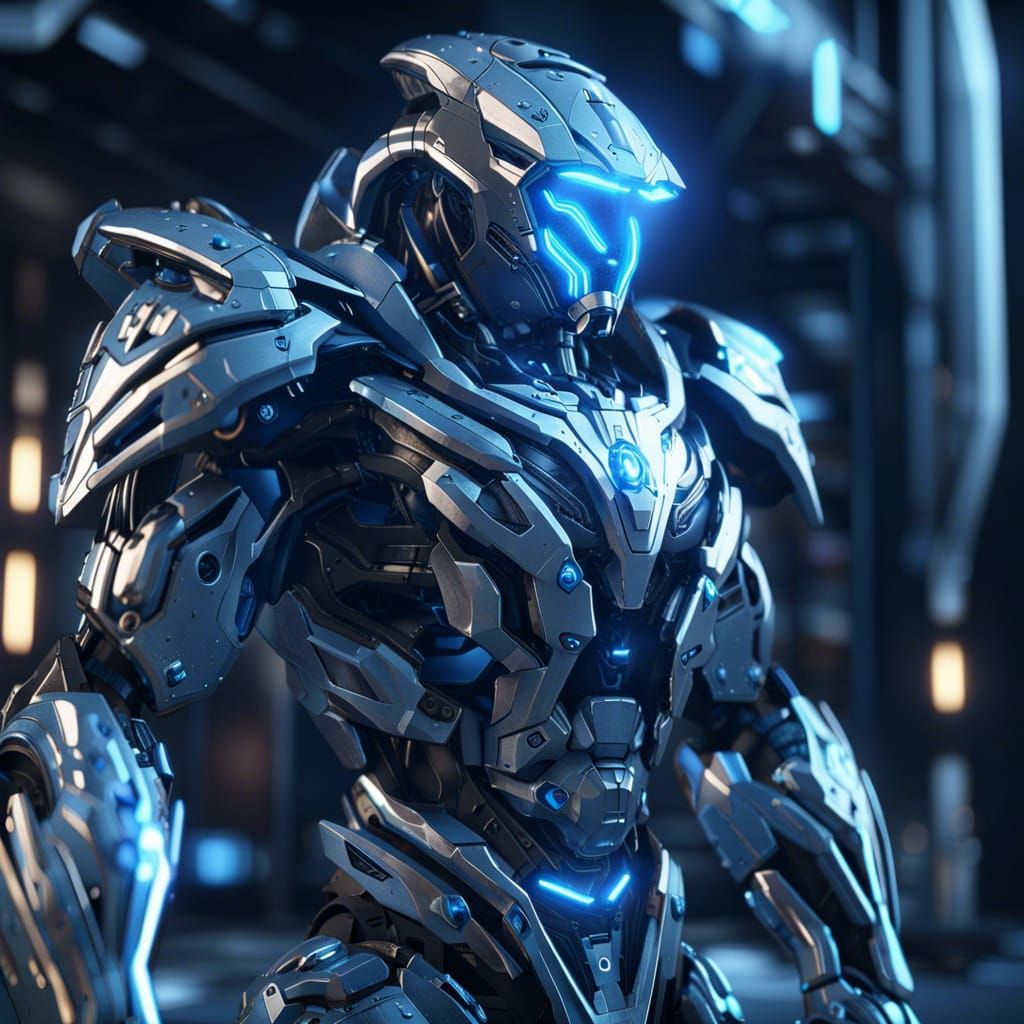 Futuristic Sub-Zero with Intricate Mech Details