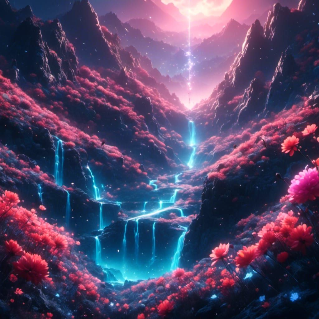 Anime Flower with Melody String in Ghibli Style