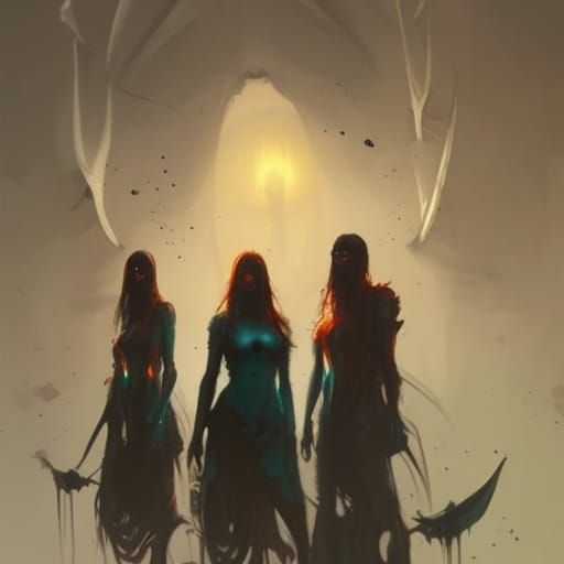 Menacing Chupacabra Portrait in Splash Art Style