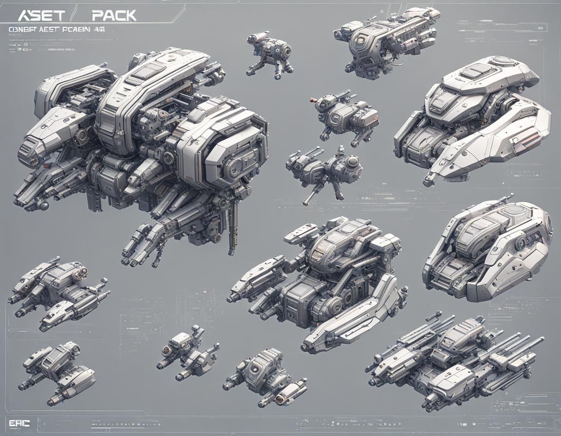Cyberpunk Mech Concept Art in Polished Metal