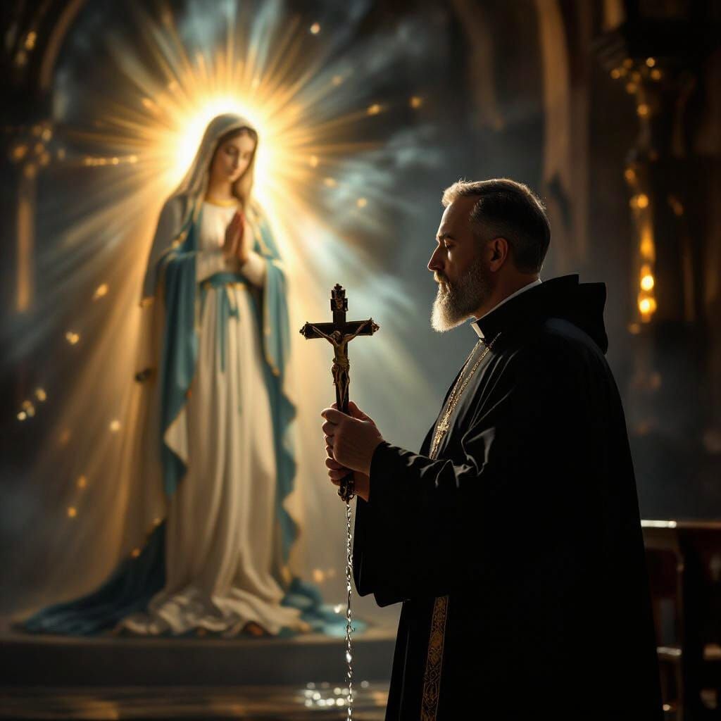 Priest Performs Exorcism in Church with Vision of Mary