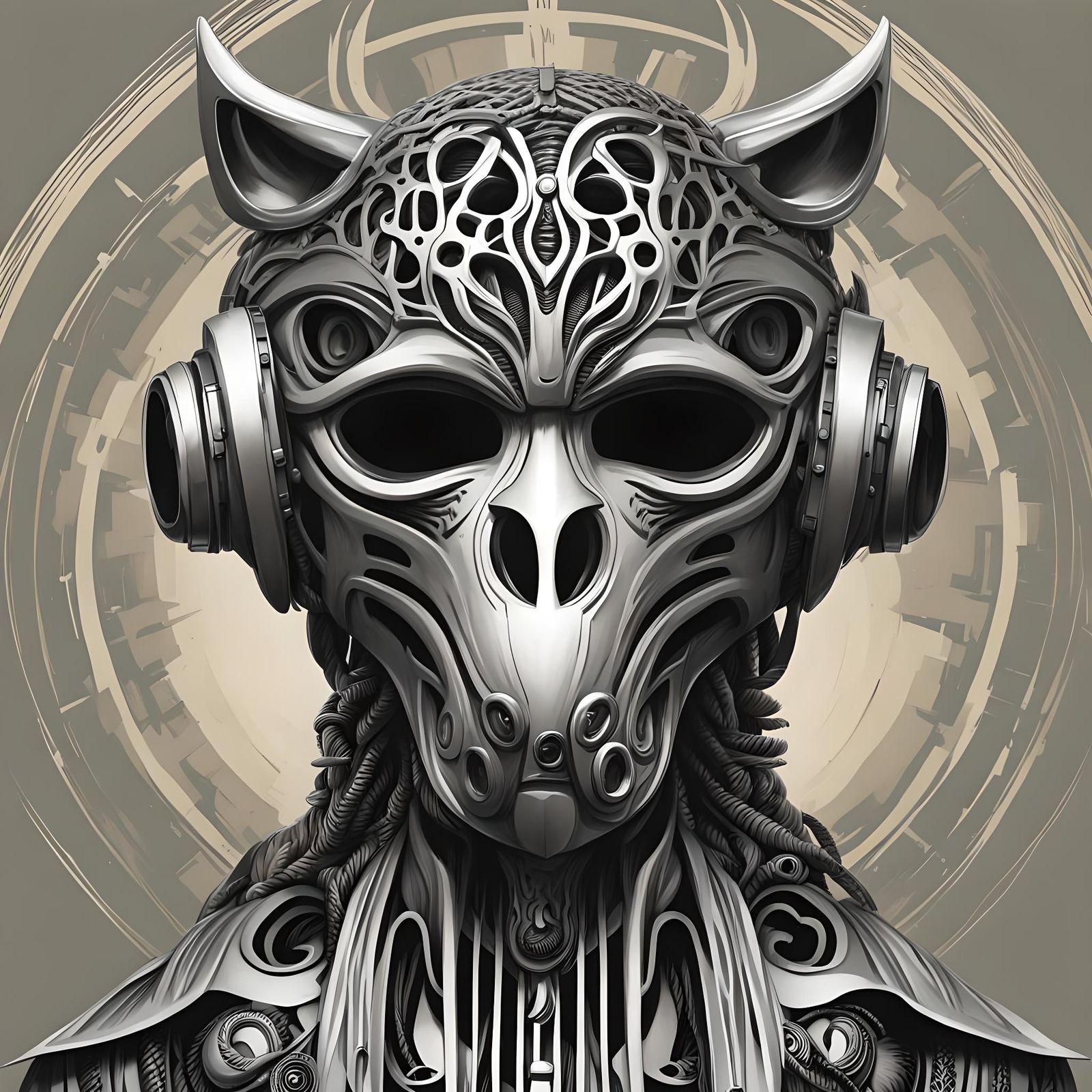 Abstract Anthropomorphic Figure Generated by AI