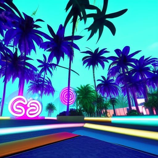 Futuristic Sega Dreamcast 3 with Neon Glow