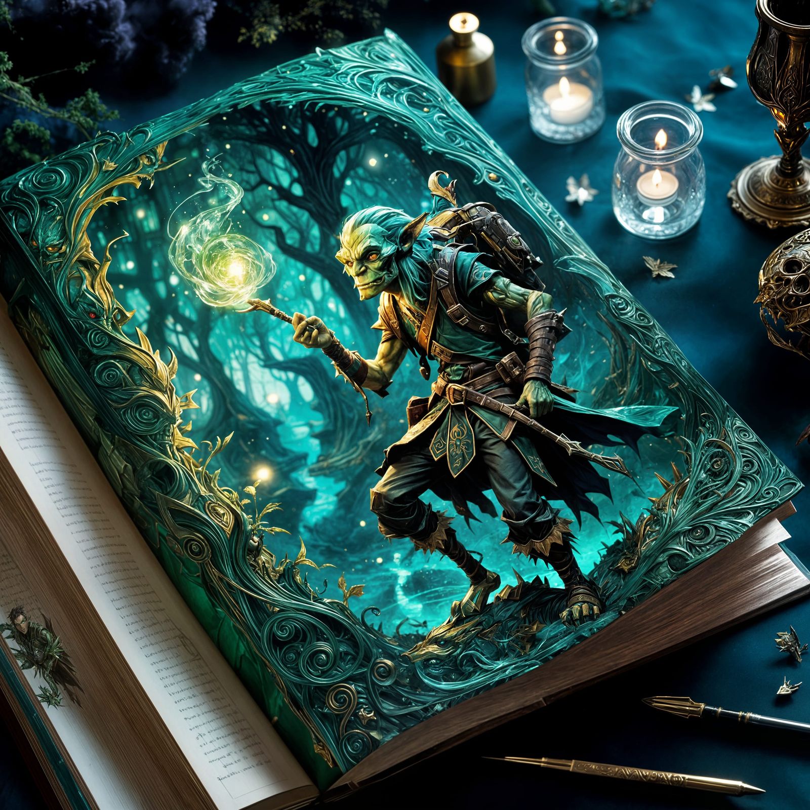 Male Green Goblin on the Book Cover