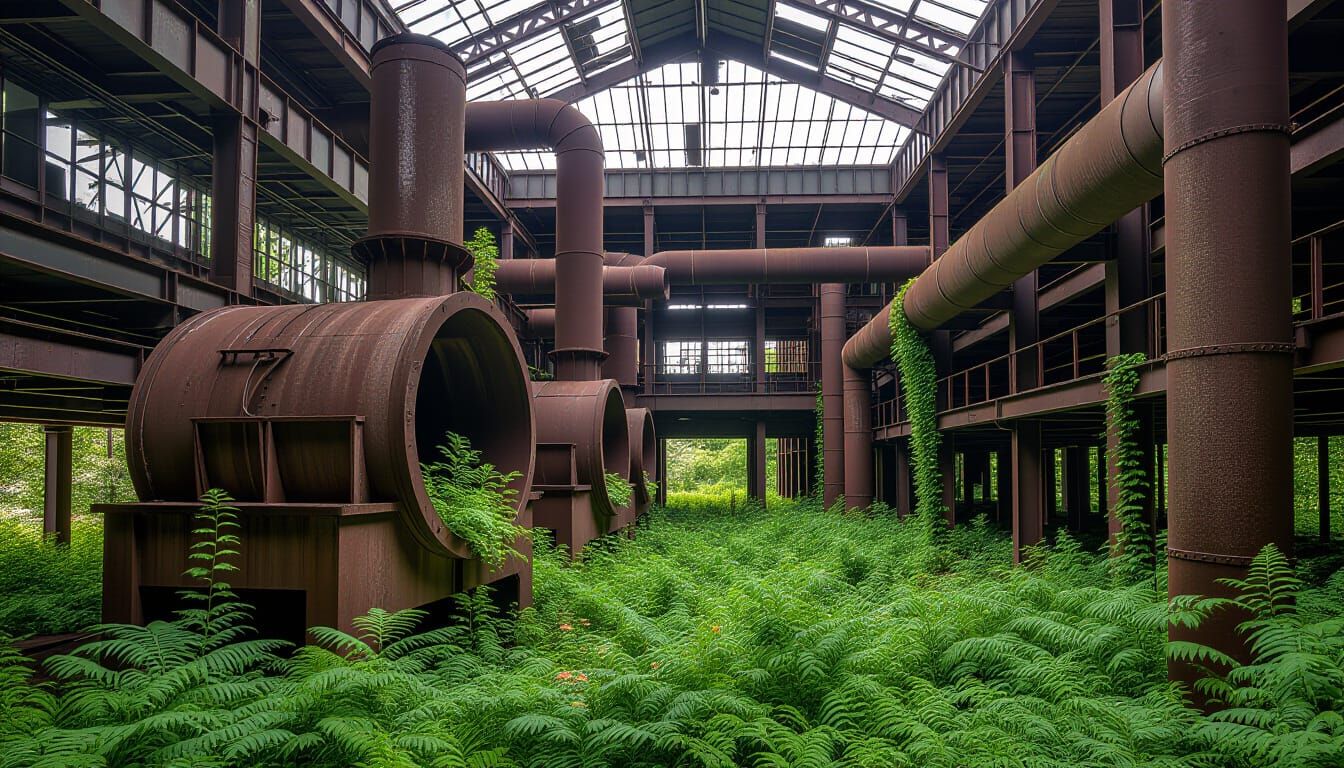 Nature Reclaims Abandoned Mall Interior