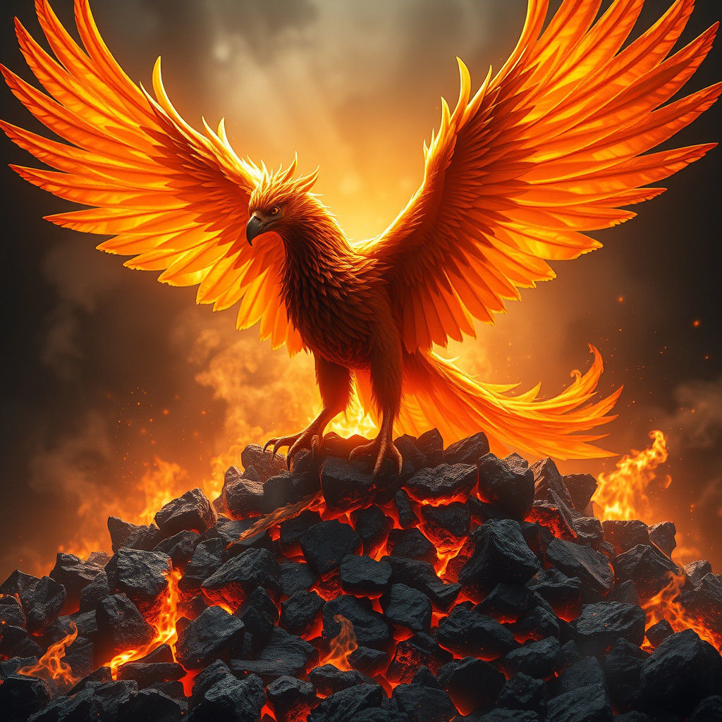 Reborn from Ashes in Vibrant, Radiant Splendor