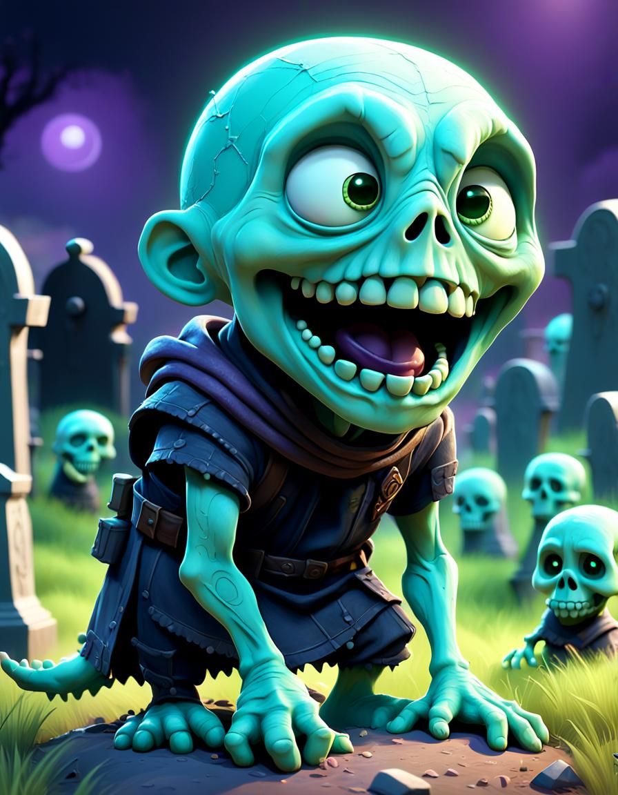 Cute Ghoul Abomination in 3D Digital Art