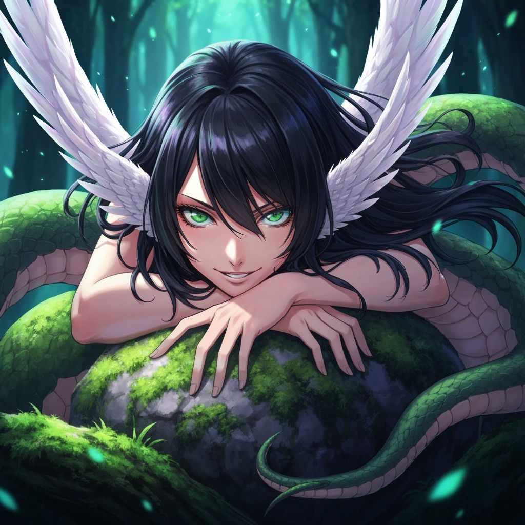 Cute Lamia Gorgon in Spikey Black Armor