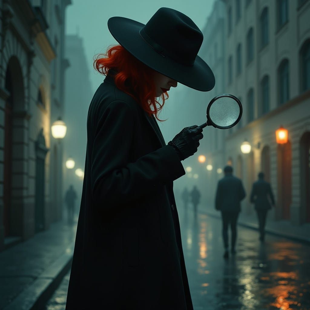 Red-haired Lady in Film Noir City
