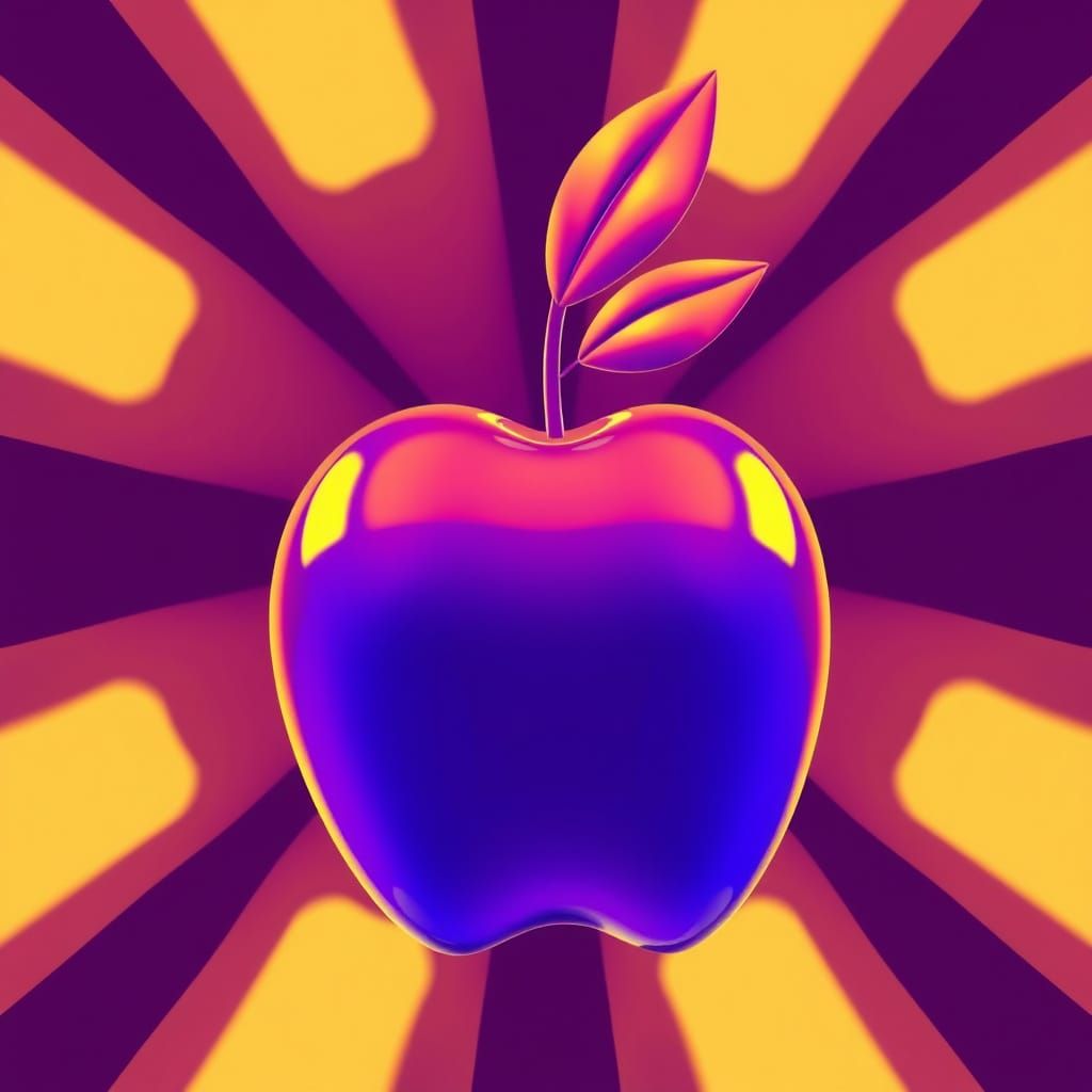 Photorealistic Close-Up of a Red Apple