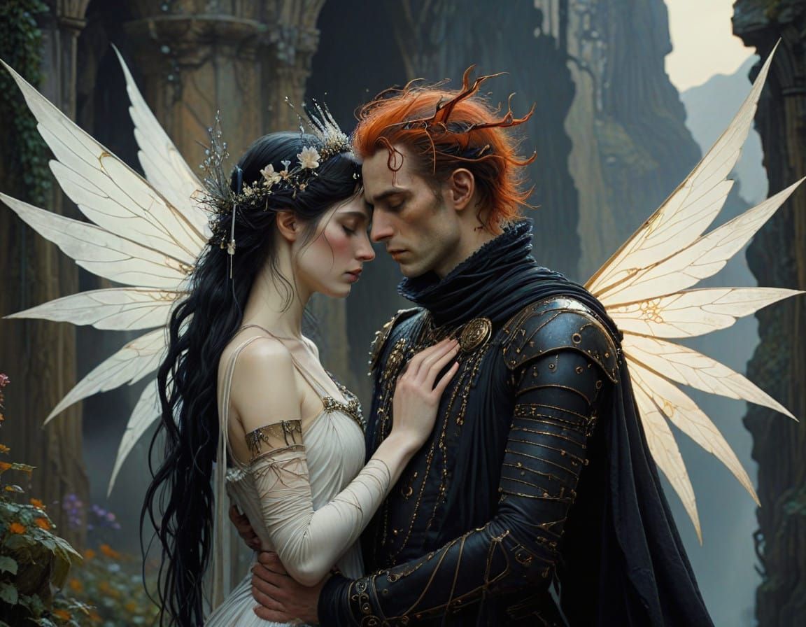 Ethereal Fairytale Royalty in Whimsical Matte Painting