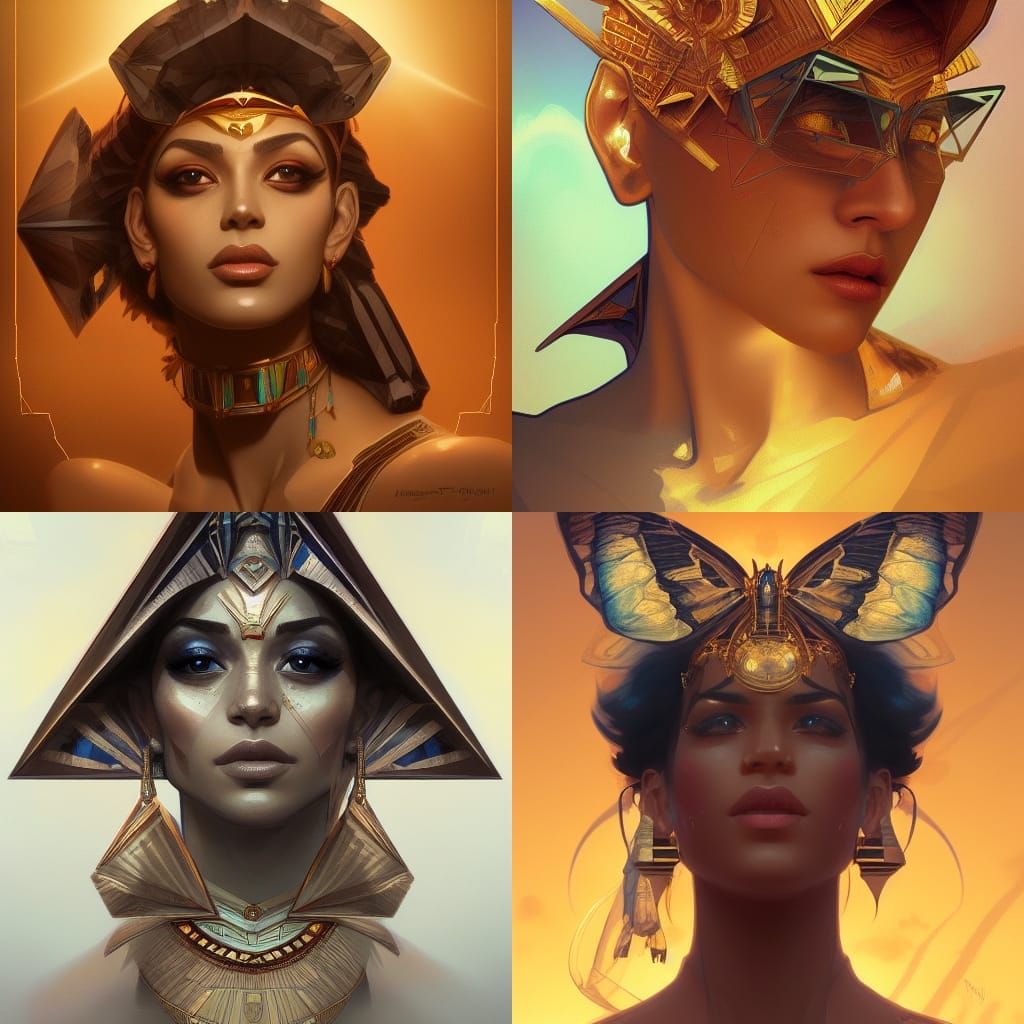 Egyptian Pharaoh Butterfly Portrait in 8k Resolution