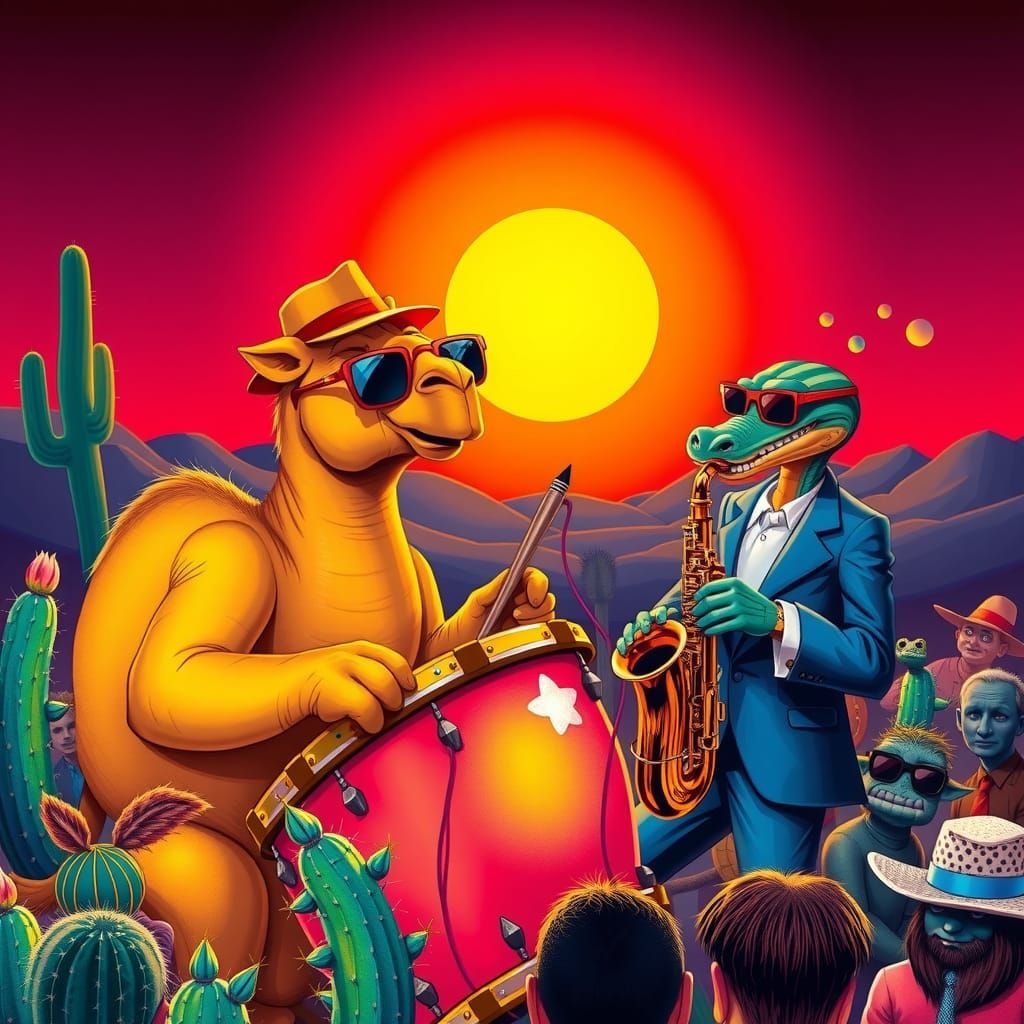 Desert Jazz: Camel Drums and Rattlesnake Saxophone