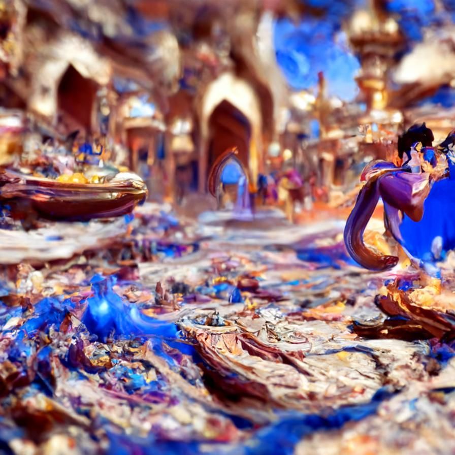 Aladdin Concept Art in Hyperdetailed 8K 3D
