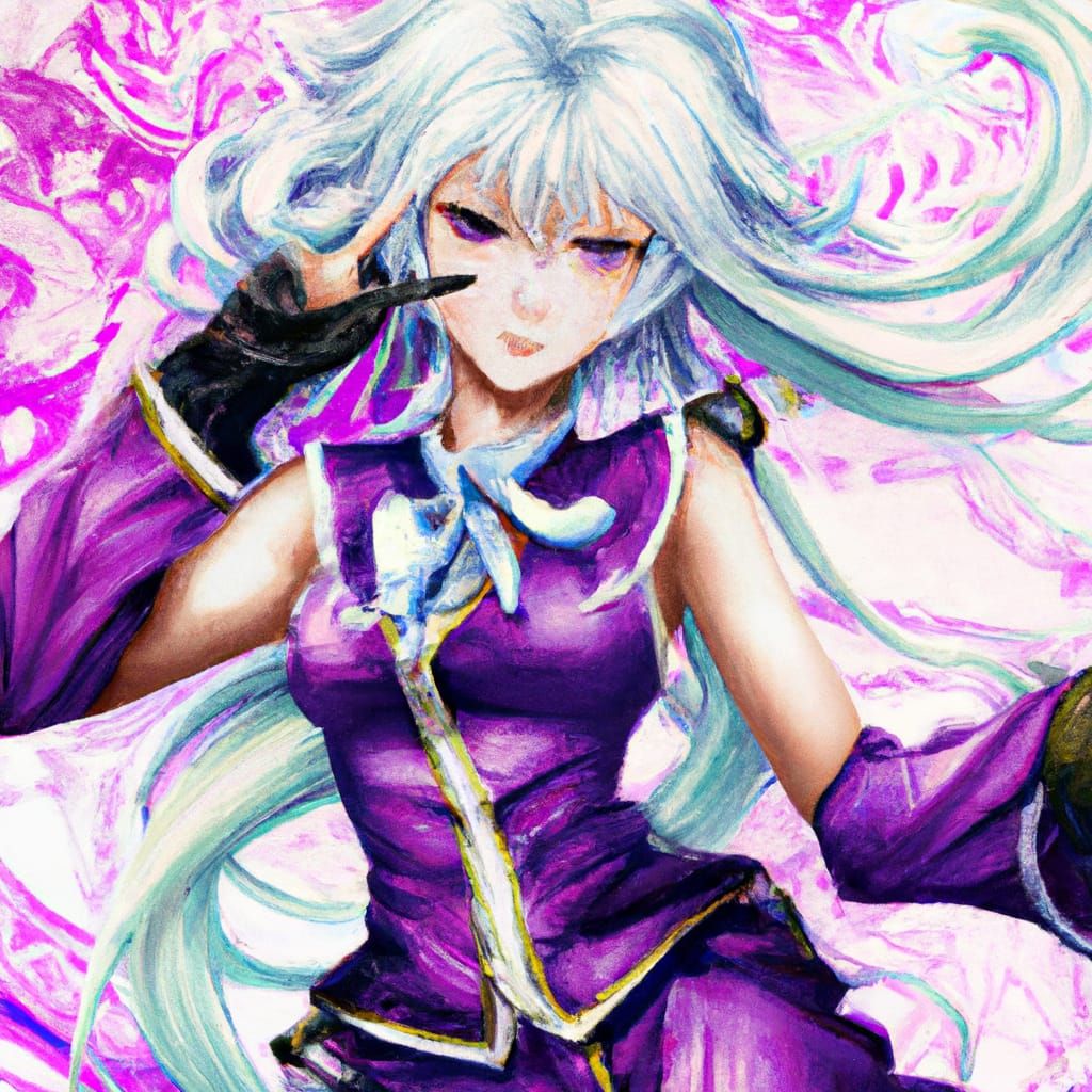 Sakuya Izayoi Strikes a JoJo Pose: Photorealistic Painting