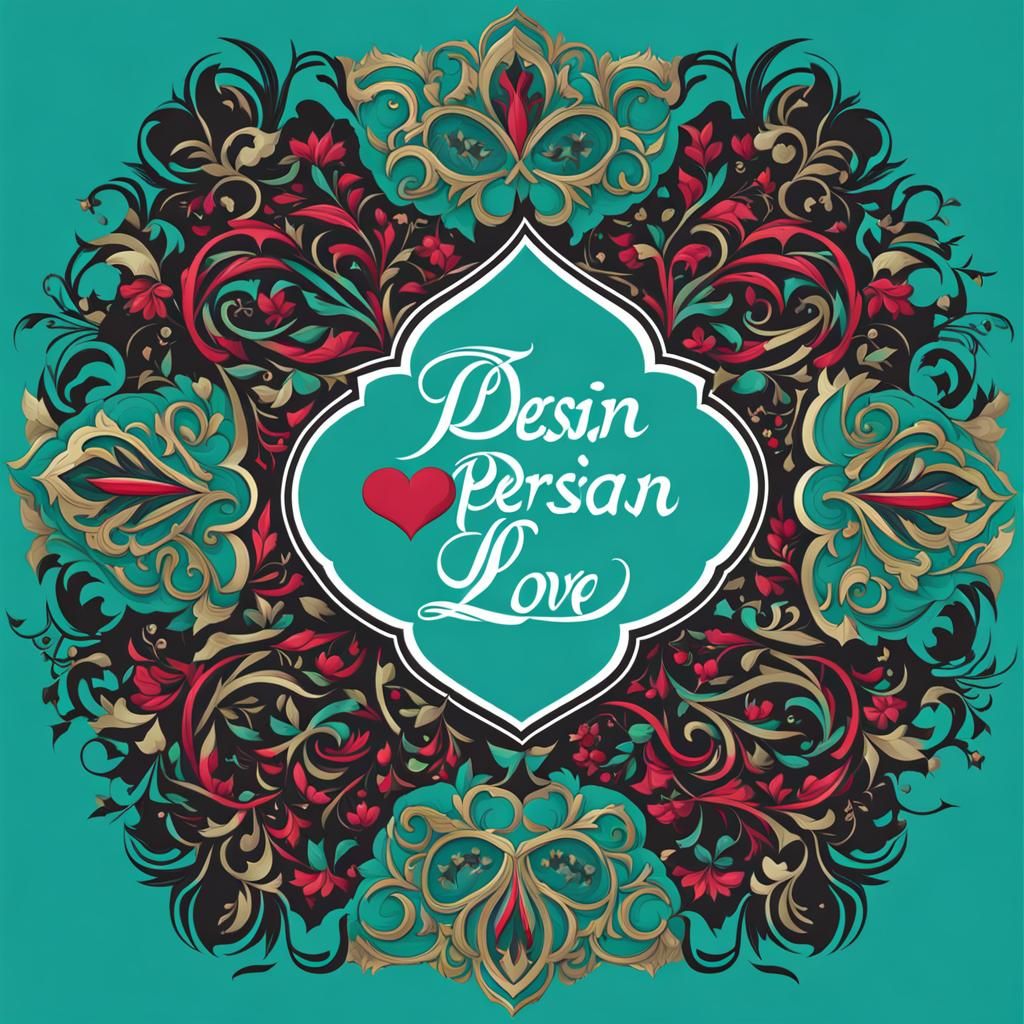 Turquoise Logo Design for Persian Love