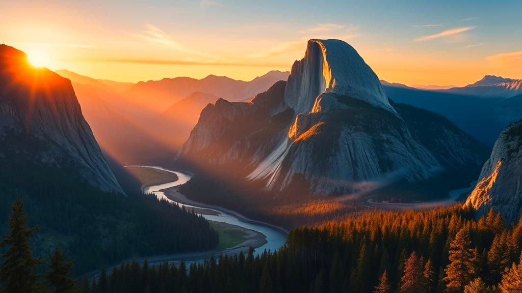 Epic Yosemite Valley Landscape with El Capitan