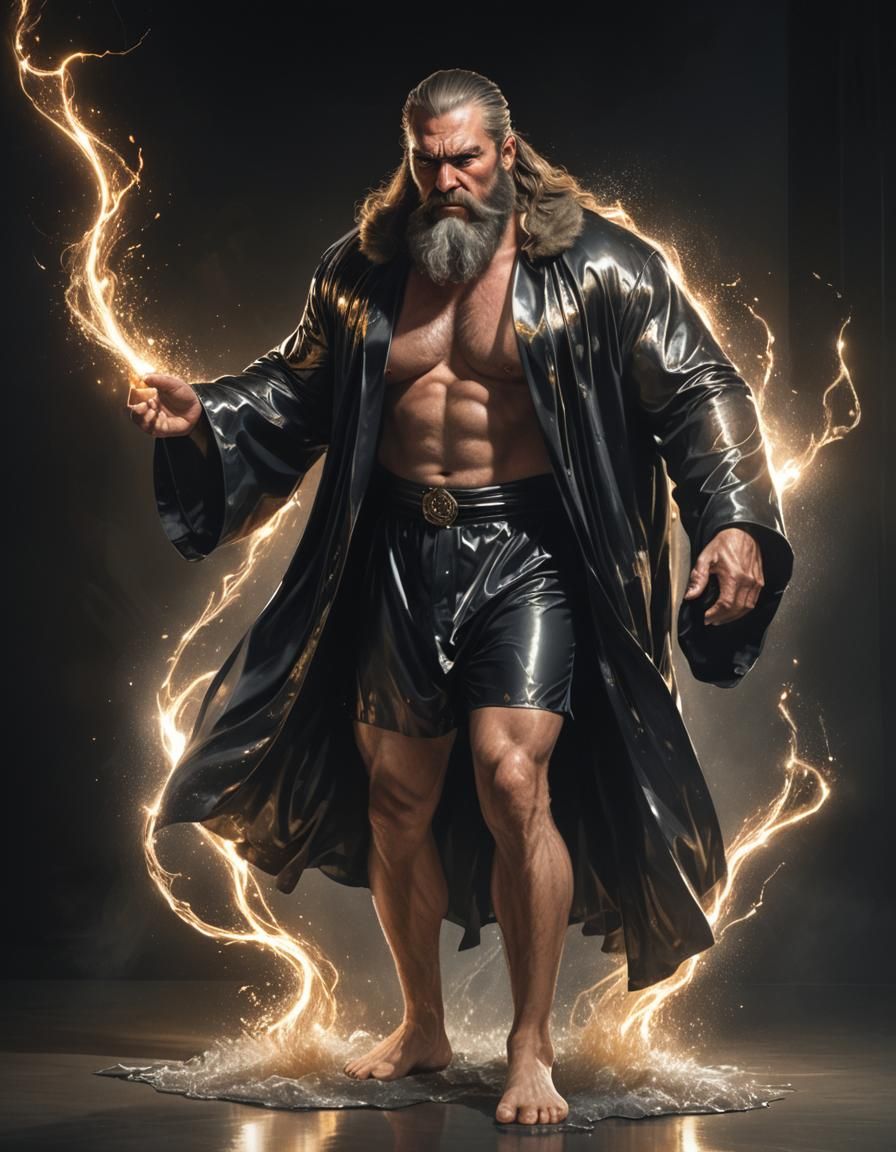 Menacing Wizard with Imperial Beard in Dark Bedroom