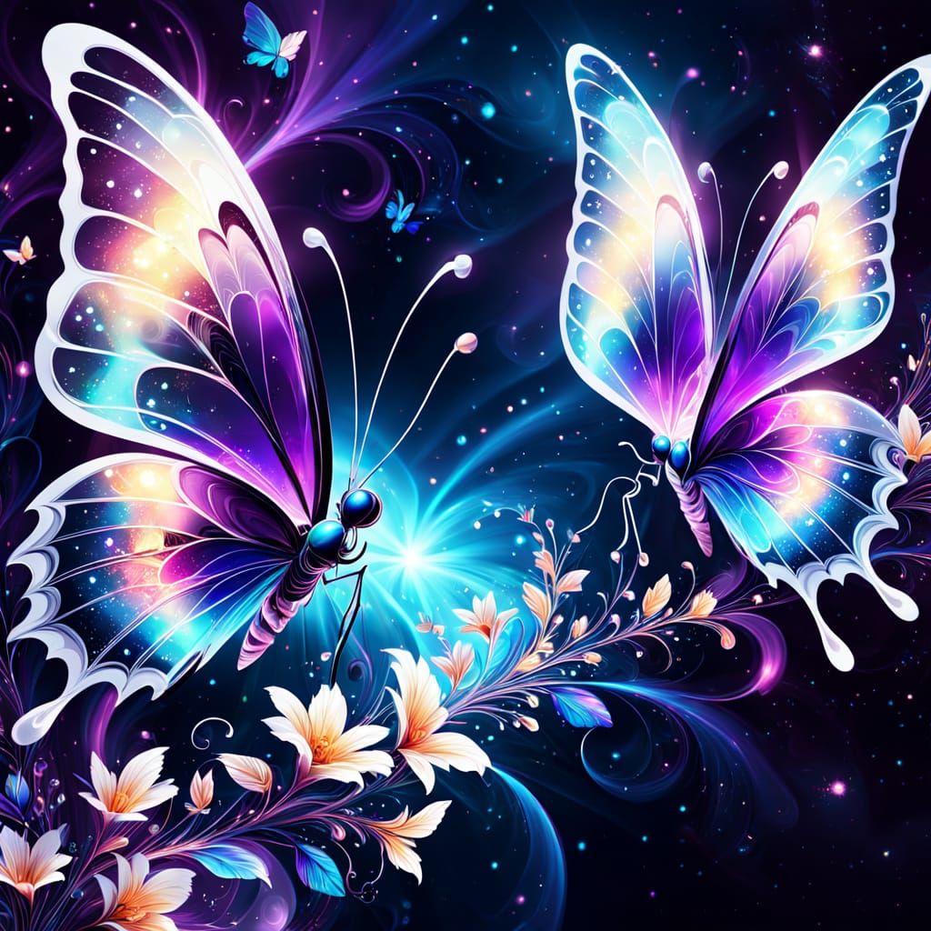 Celestial Butterflies Dance in Ethereal Splendor