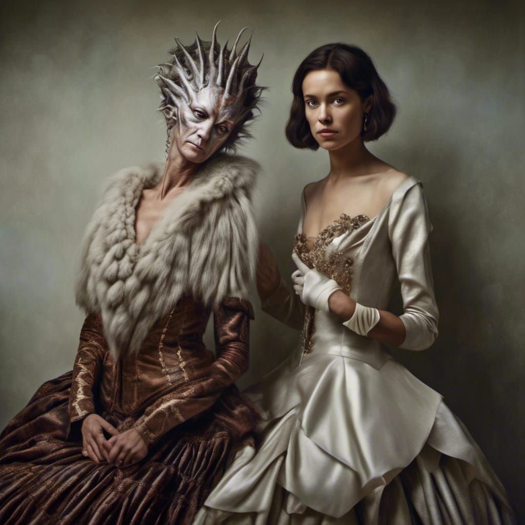 Historical Figures Party: Hyperrealistic Magical Realism