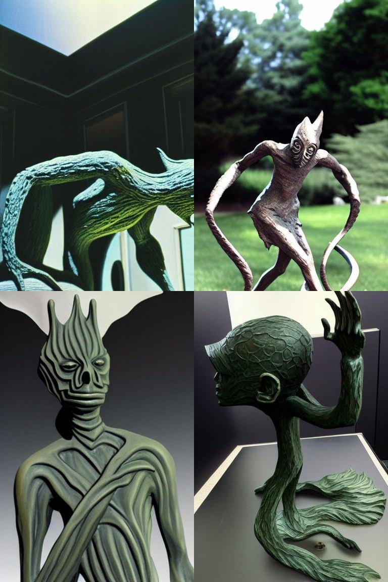 Nyarlathotep Bronze Sculpture in Edward Gorey Style