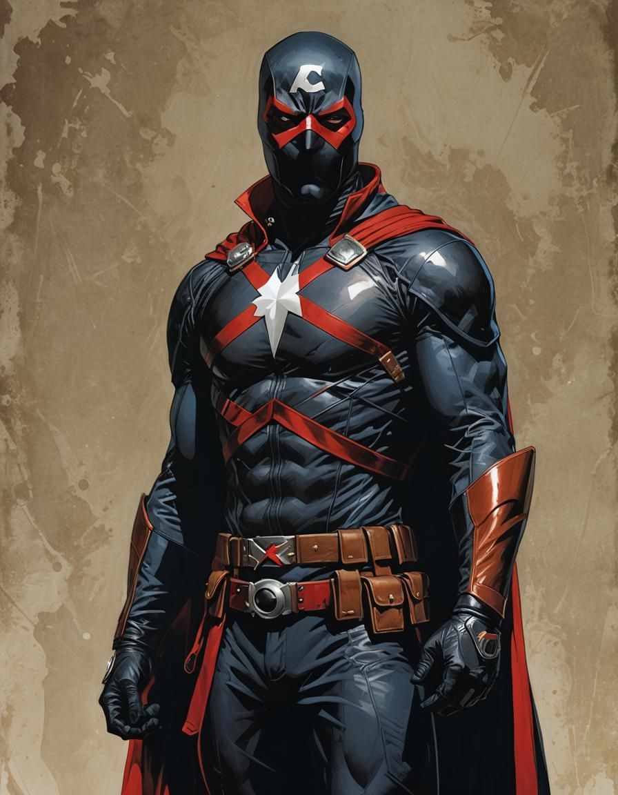 Black Sparrow: Comic Book Superhero Portrait