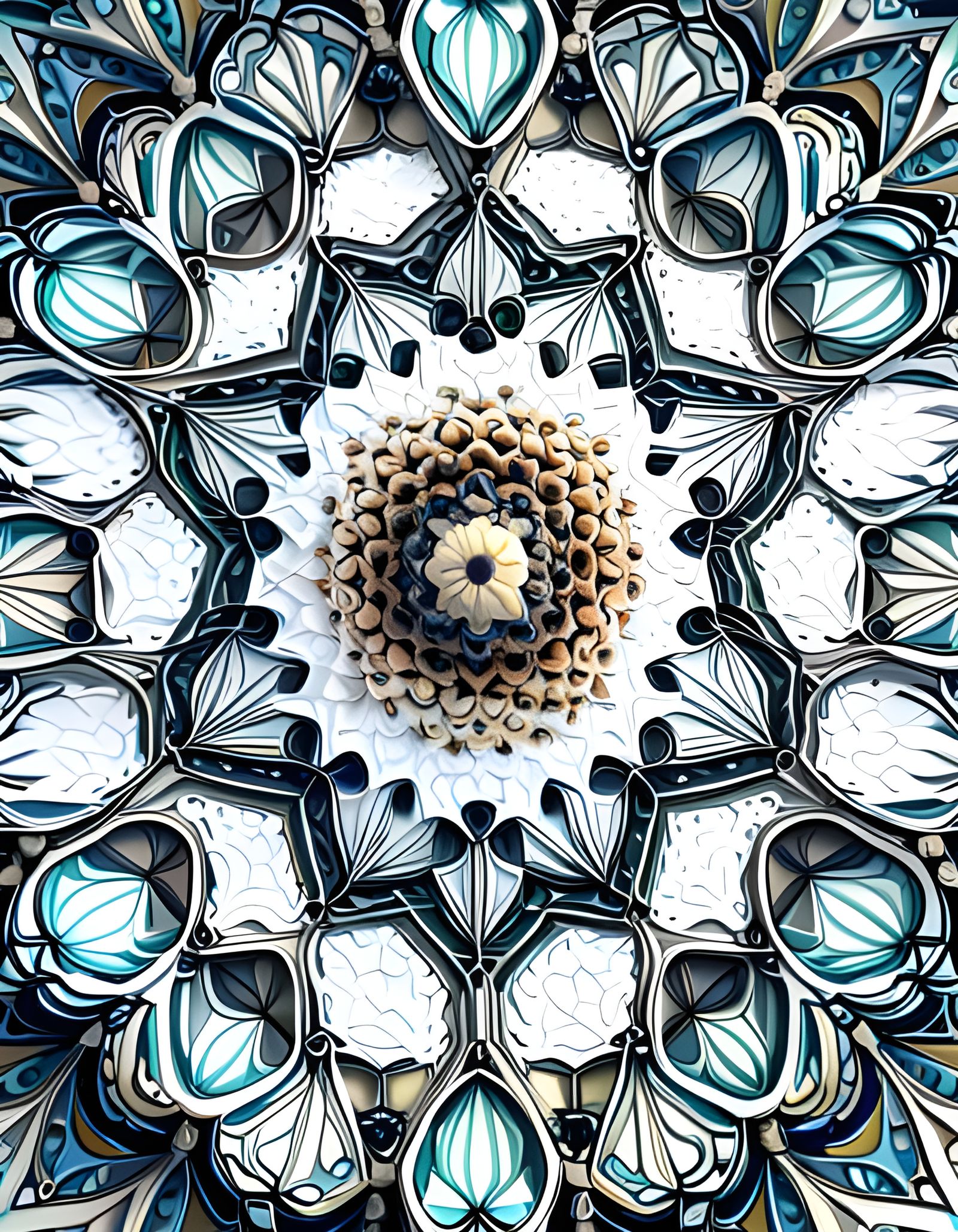 Abstract Kaleidoscope in Detailed 3D Render