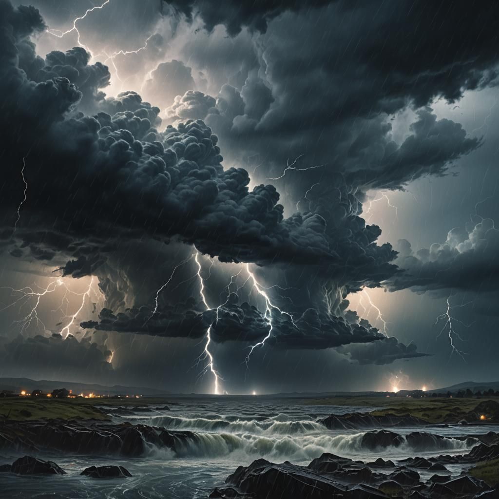 Ominous Storm Rages in the Distance