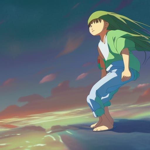 Rastafarian in Anime Style by Makoto Shinkai