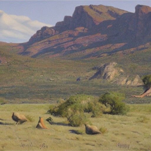 Exotic Birds in Dreamlike Oil Painting