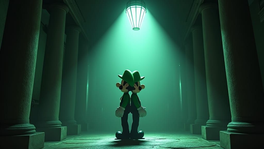 Luigi's Mansion Scene with Poltergust G-00