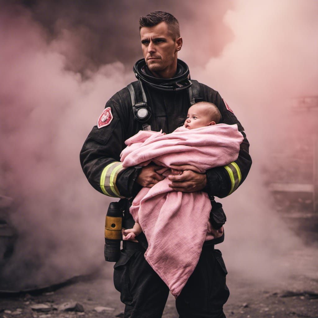Brave Firefighter Rescues Baby from Burning Building
