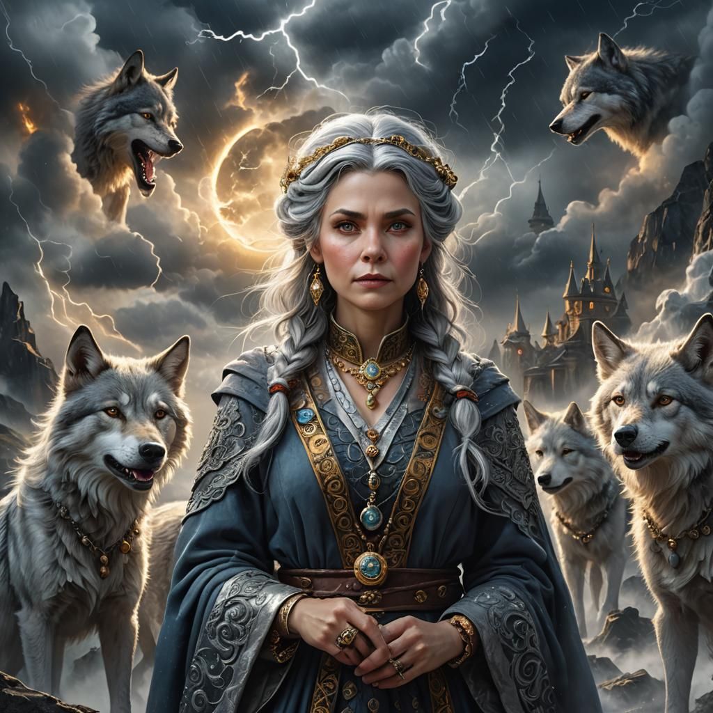 Gnome Aristocrat in Storm, Fantasy Concept Art