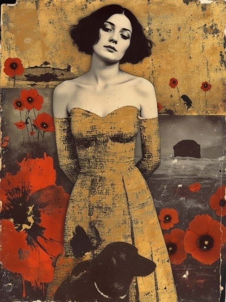 Ethereal Golden Portrait in Impressionistic Style