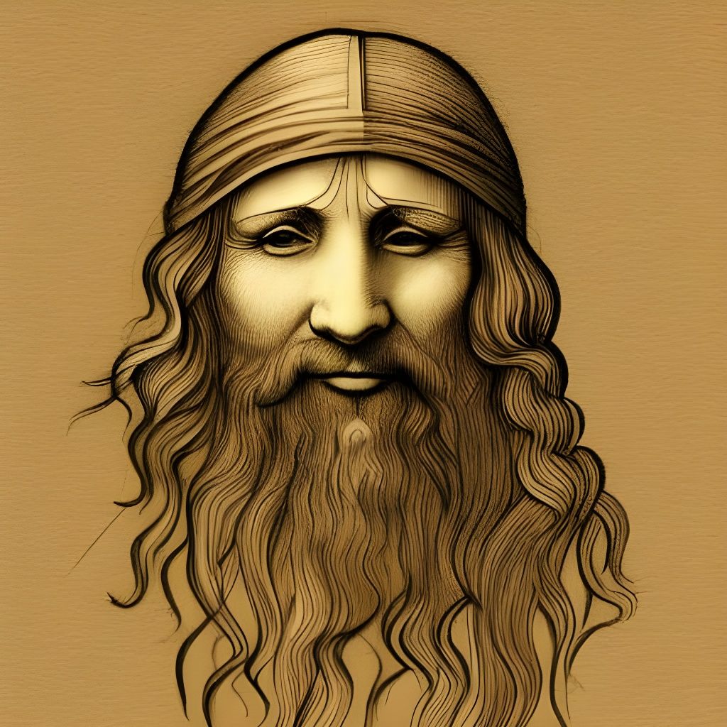 Renaissance Sketch in Sepia Tones