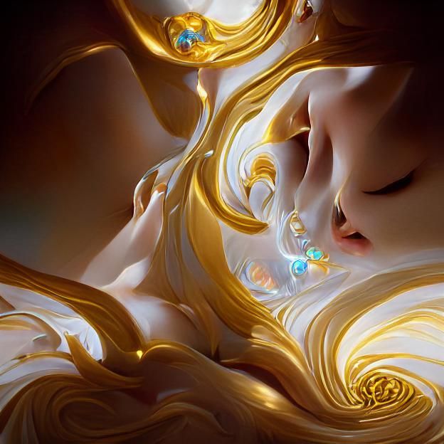 Magical Marble World with Gold in Rococo Style