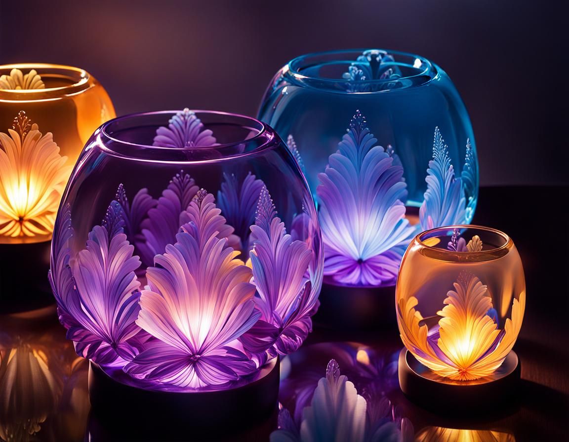 Dazzling Dreamy Digital Art with Azure and Apricot