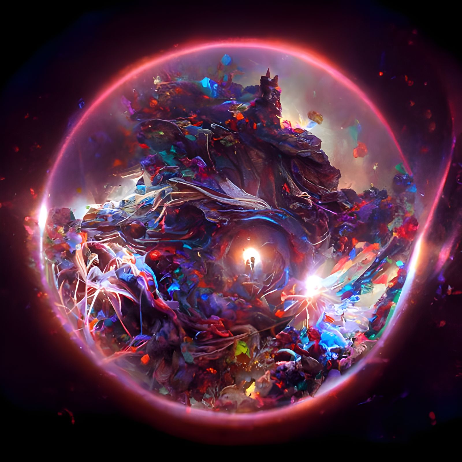 Collapsing Star Supernova in Detailed Digital Art